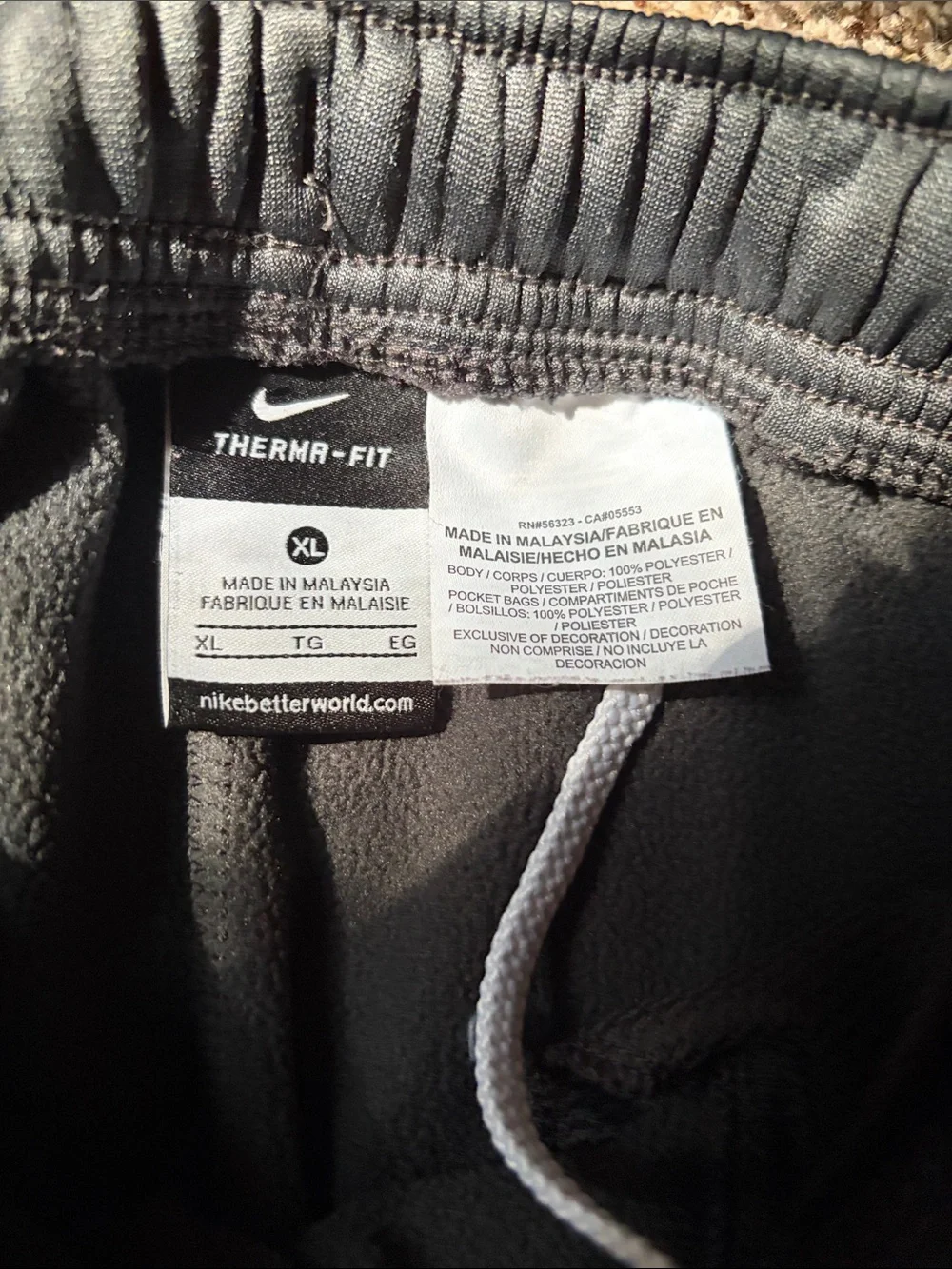 Nike dark gray Sweatpants with White Swoosh